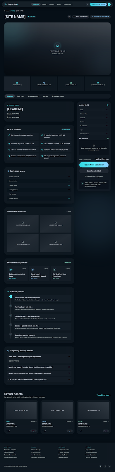 Asset Detail screen